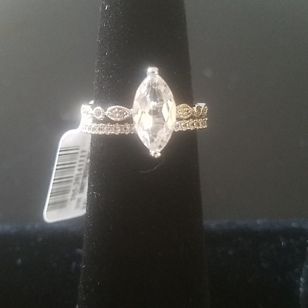 Size 7 Marquise White Sapphire Bridal Set Zales